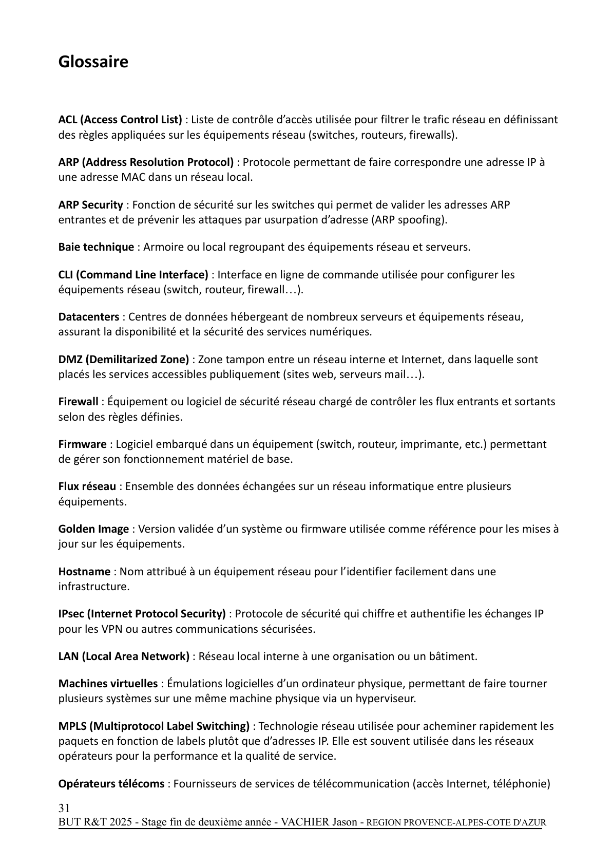 Page 31 - Rapport de Stage 1